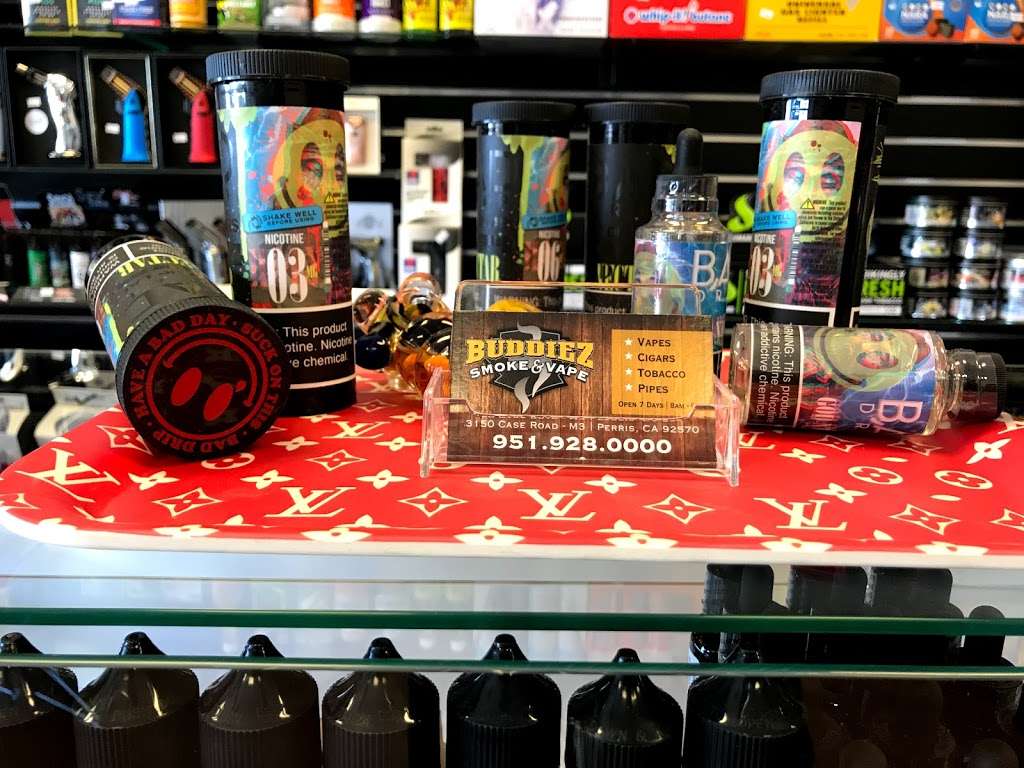 BUDDIEZ SMOKE SHOP CBD SHOP VAPE CARTRIDGE LOTTERY CIRGAR SHOP | 3150 Case Rd suite m-3, Perris, CA 92570, USA | Phone: (951) 928-0000