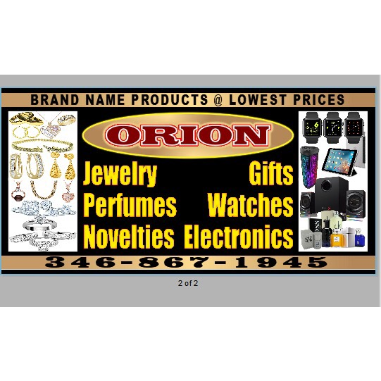 Orion Jewelrs | 4912 Airline Dr Suite A, Houston, TX 77022, USA | Phone: (346) 867-1945
