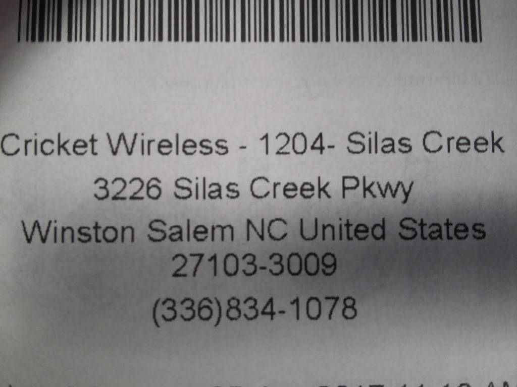 Cricket Wireless | 3226 Silas Creek Pkwy, Winston-Salem, NC 27103, USA | Phone: (336) 293-4260