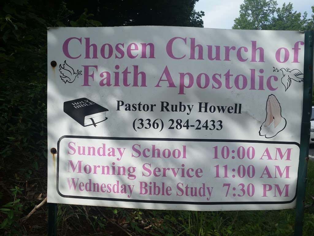 Chosen Church Of Faith Of The Apostolic Faith | 100 Cuthbertson Estate Dr, Woodleaf, NC 27054, USA | Phone: (336) 341-2863
