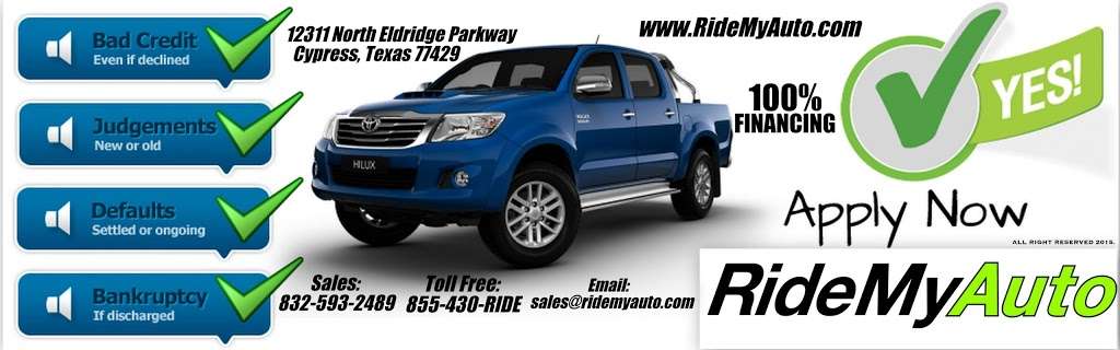 RideMyAuto | 12330 Knigge Cemetery Rd J, Cypress, TX 77429 | Phone: (832) 840-6547