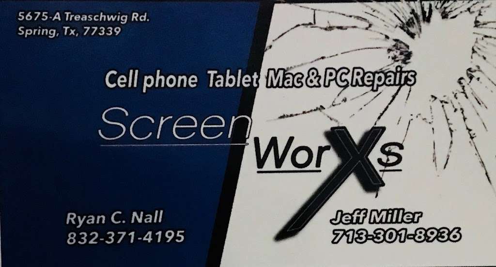 Screenworxs Cell & Computer Repairs | 5685 Treaschwig Rd, Spring, TX 77373 | Phone: (713) 301-8936