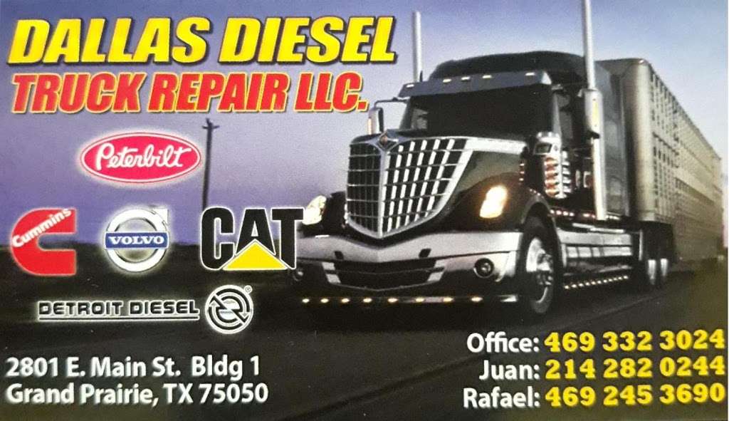 Dallas Diesel Truck Repair LLC | 2801 E Main St, Grand Prairie, TX 75050, USA | Phone: (469) 332-3024