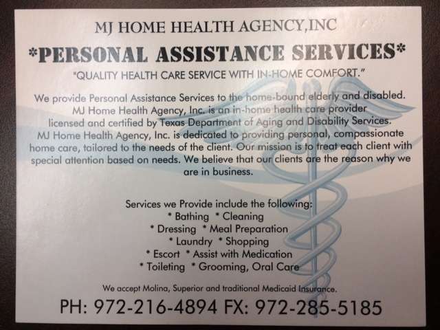 M J Home Health Agency Inc | 3939 US-80 E, Suite 428, Mesquite, TX 75150, USA | Phone: (972) 216-4894