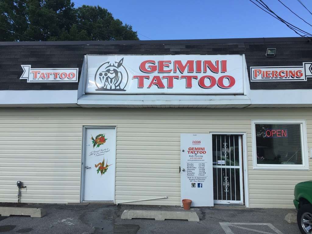 Gemini Tattoo Boutique Inc | 1698 Annapolis Rd, Odenton, MD 21113 | Phone: (410) 551-9808