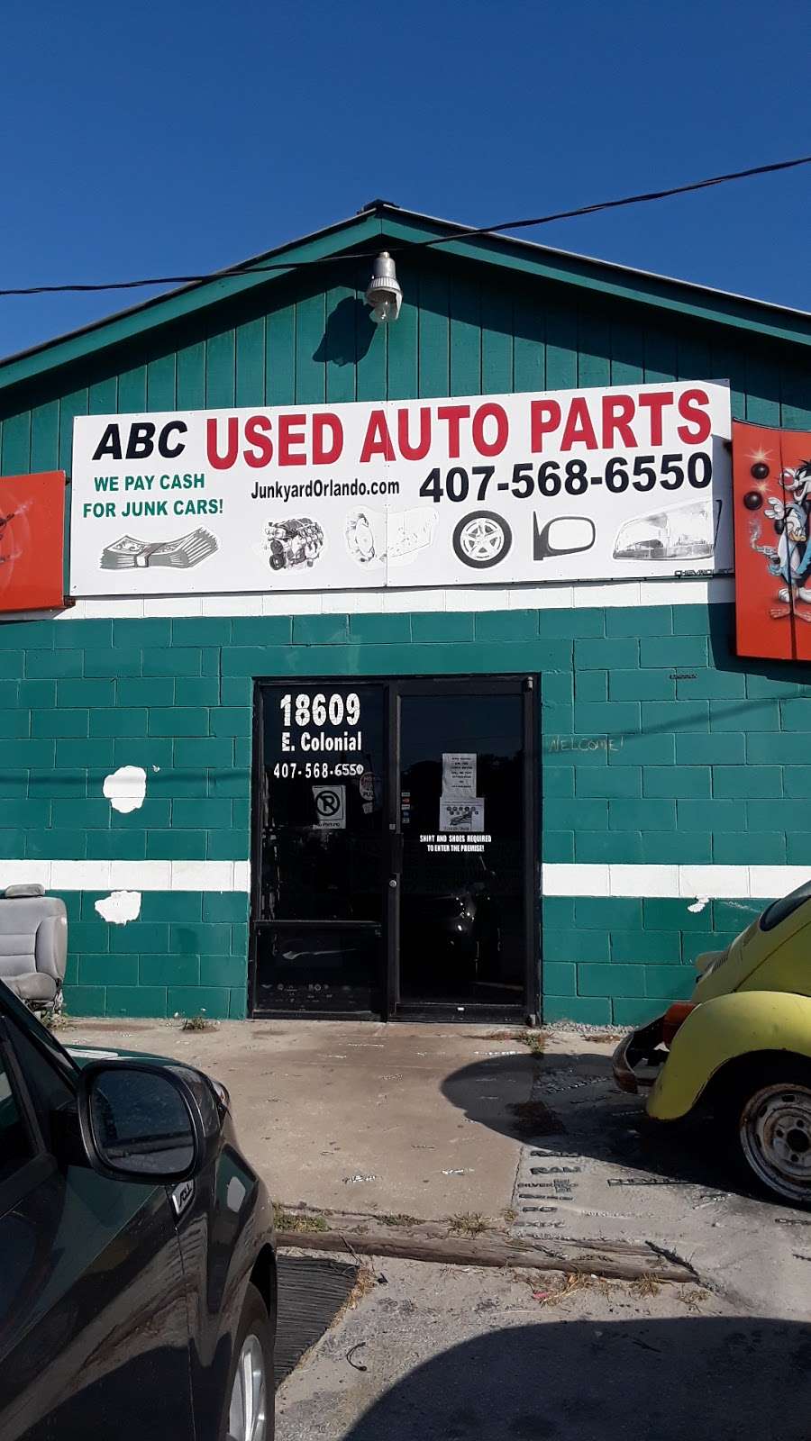 ABC Used Auto Parts | 18609 E Colonial Dr, Orlando, FL 32820, USA | Phone: (407) 568-6550