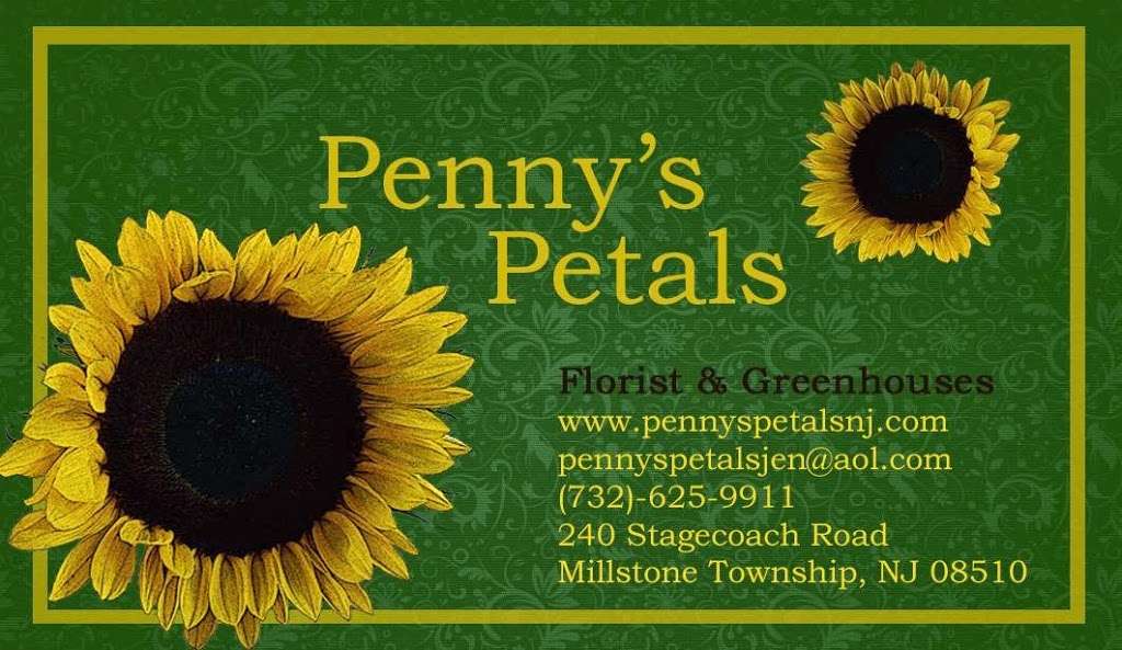 Pennys Petals LLC | 240 Stagecoach Rd, Millstone, NJ 08510, USA | Phone: (732) 625-9911