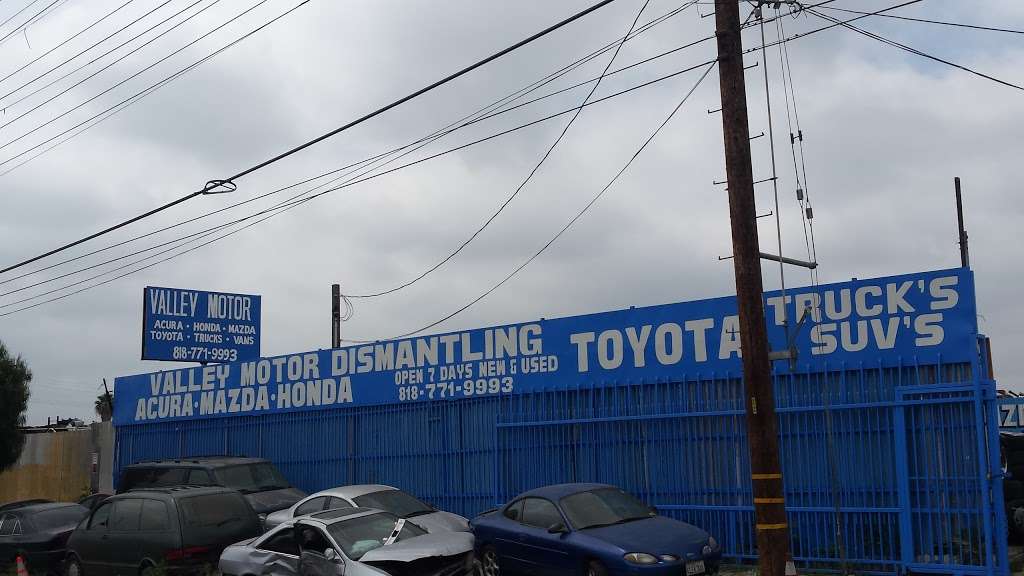 Valley Motor Dismantling ,Toyota ,Hondas ,Acura ,Lexus | 9343 Glenoaks Blvd, Sun Valley, CA 91352 | Phone: (818) 771-9993