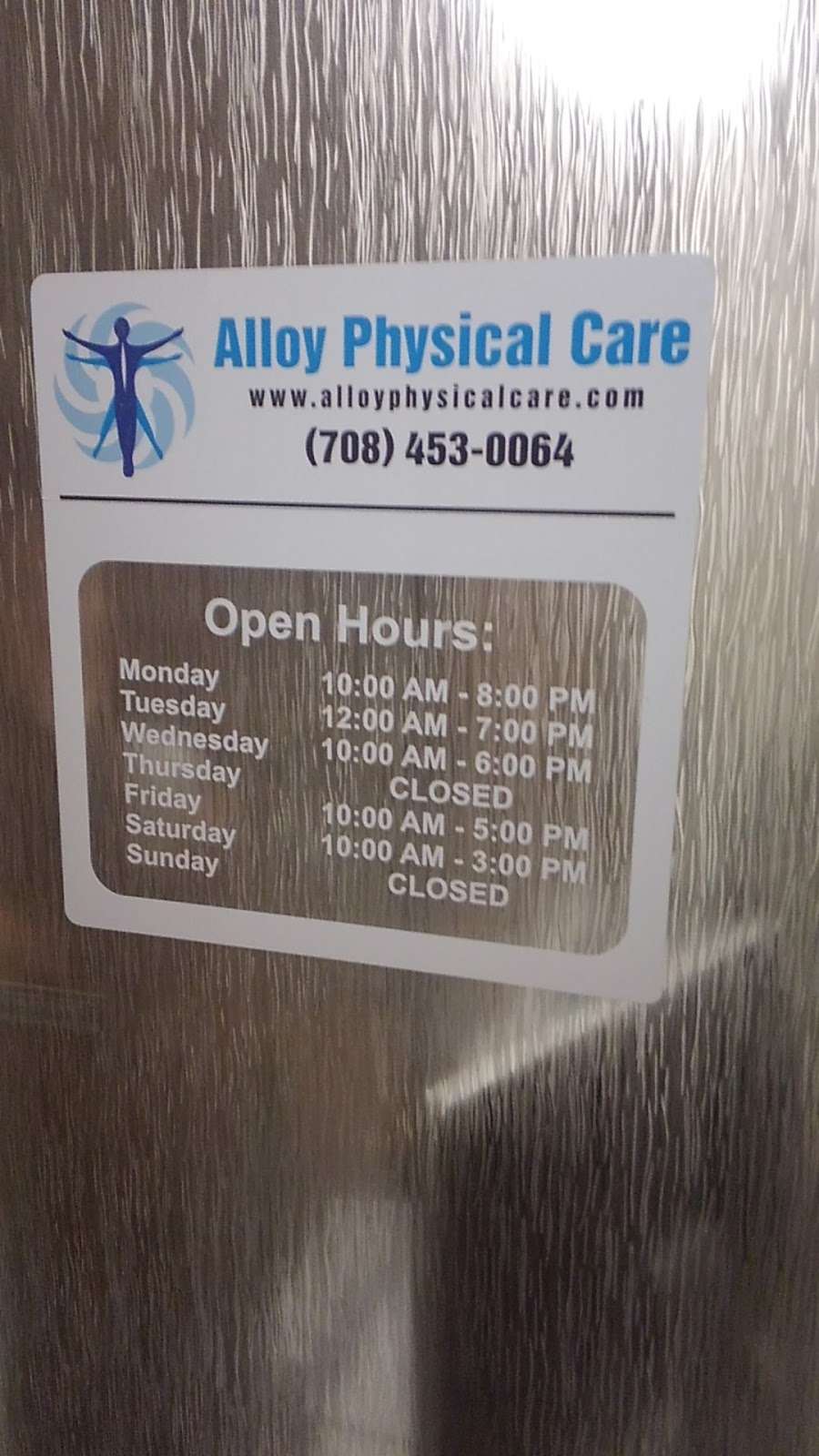 Alloy Physical Care | 4830 N Cumberland Ave #9, Norridge, IL 60706, USA | Phone: (708) 453-0064