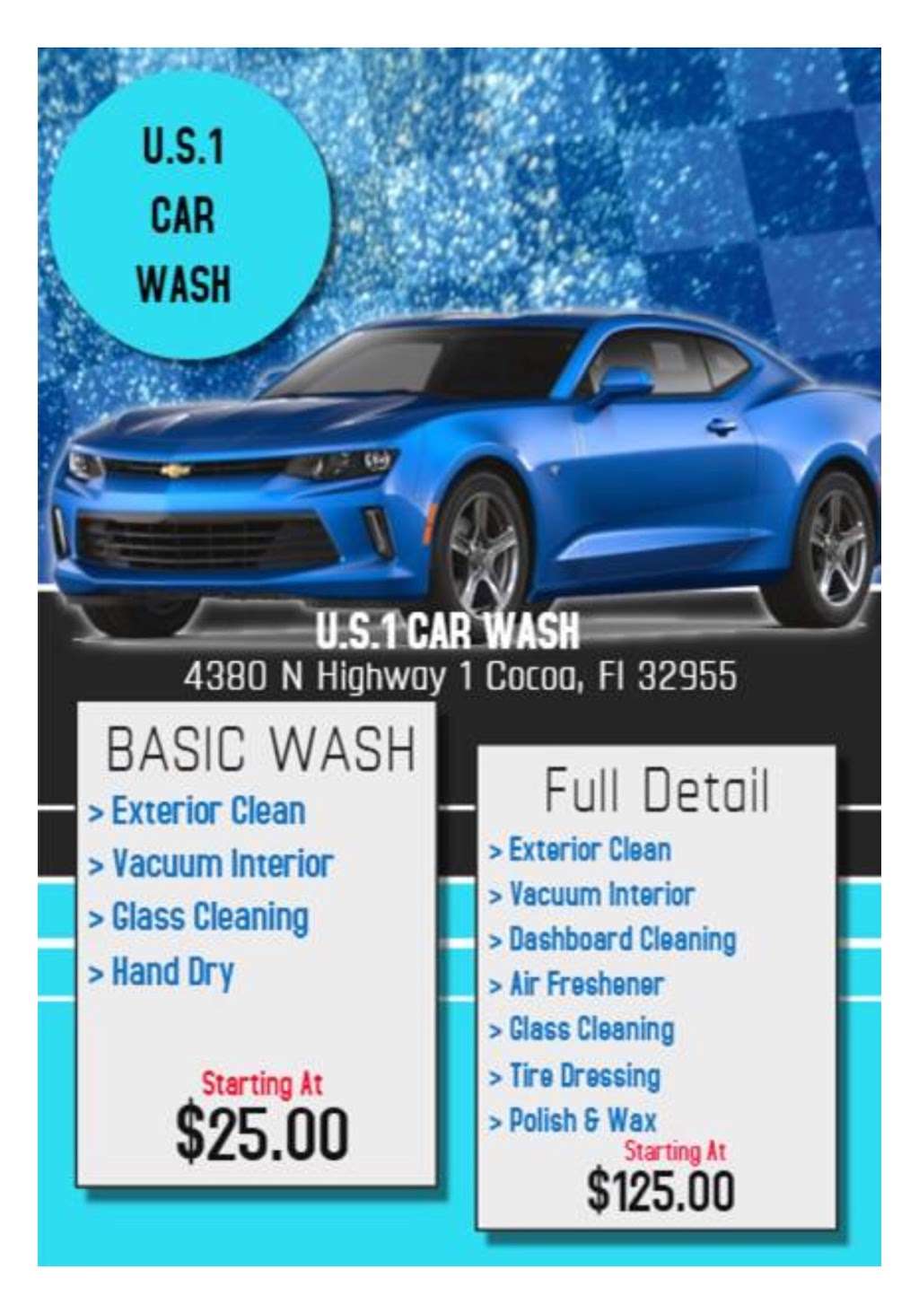 U.S.1 car wash | 4380 N highway 1, Cocoa, FL 32927, USA | Phone: (407) 796-5628