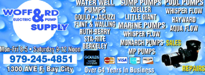 Wofford Electric & Pump Supply | 1300 Avenue F, Bay City, TX 77414, USA | Phone: (979) 245-4851