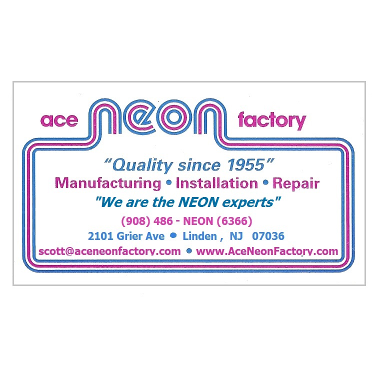 Ace Neon Factory | 2101 Grier Ave, Linden, NJ 07036, USA | Phone: (908) 486-6366