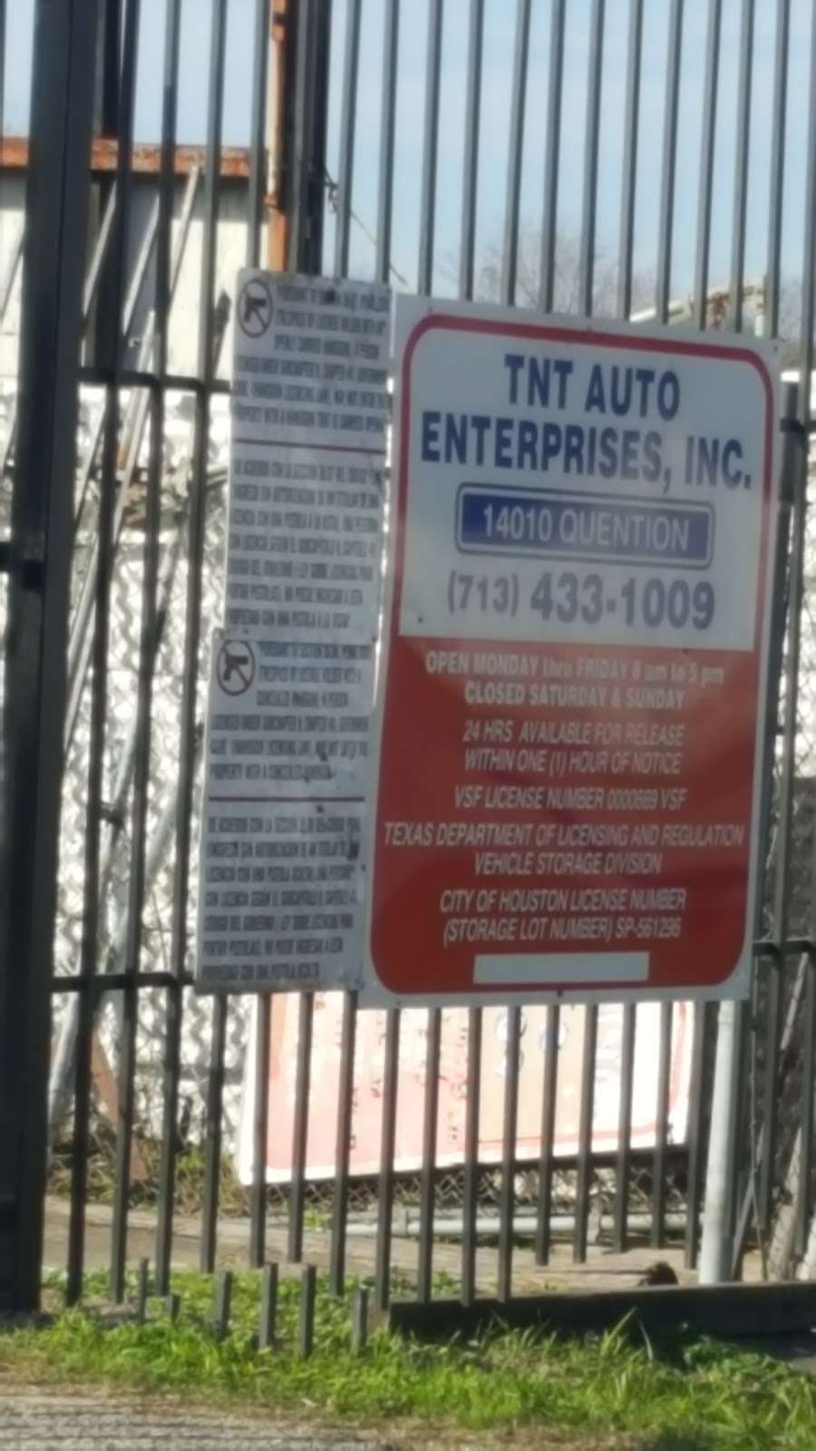 TNT Auto Enterprises Inc. | 14010 Quention Dr, Houston, TX 77045, USA | Phone: (713) 433-1009
