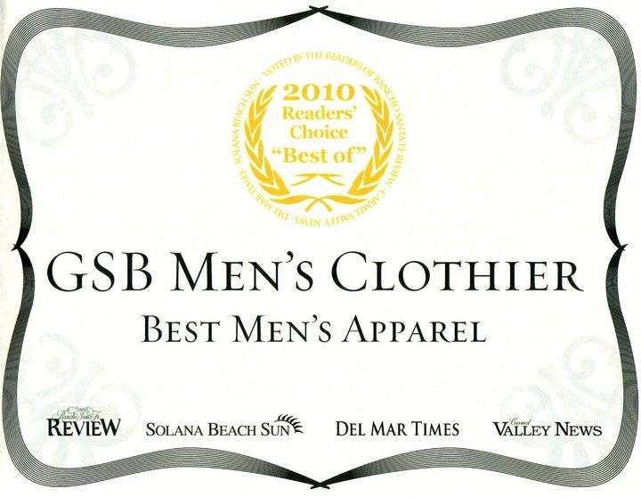 GSB Mens Clothier | 16085 San Dieguito Rd, Rancho Santa Fe, CA 92091, USA | Phone: (858) 759-6647