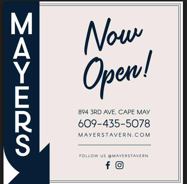 Mayers Tavern | 894 3rd Ave, Cape May, NJ 08204, USA | Phone: (609) 435-5078