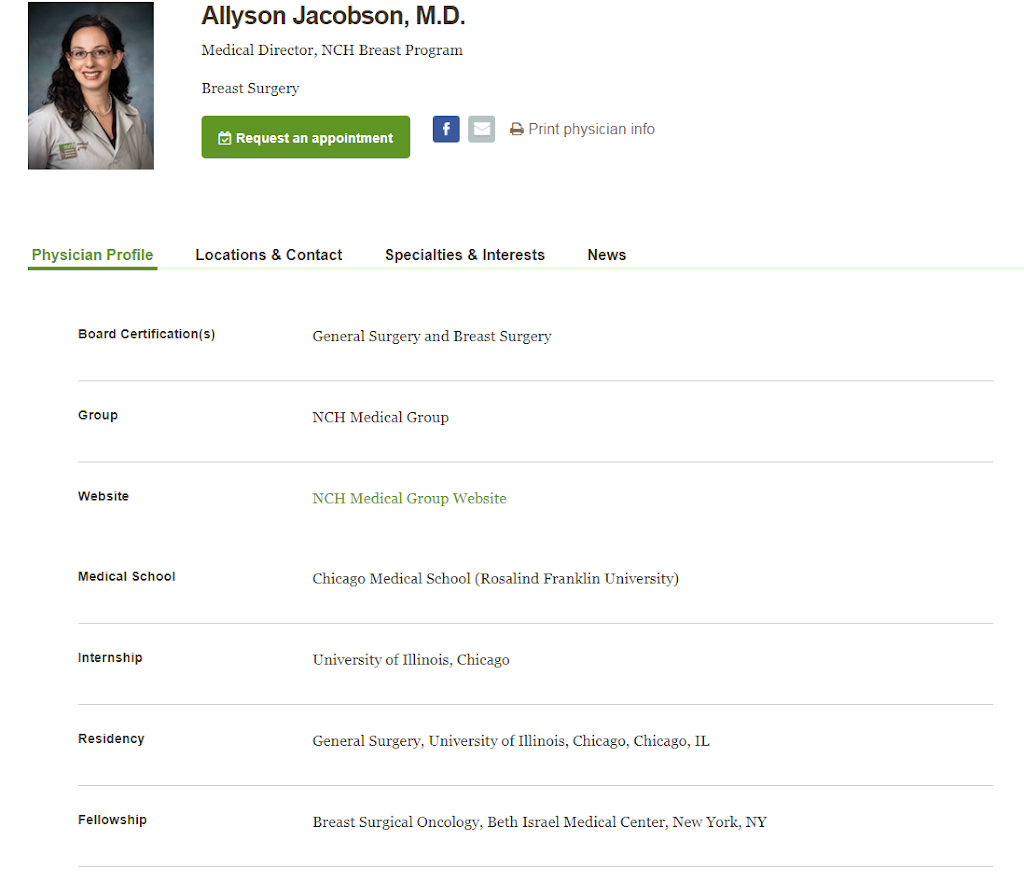 Dr. Allyson F. Jacobson, MD | 880 W Central Rd #5000, Arlington Heights, IL 60005, USA | Phone: (847) 618-3800