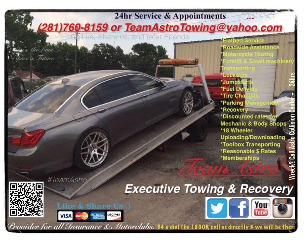 TeamAstro Executive Towing & Recovery | 2902, 428 W Gulf Bank Rd, Houston, TX 77037 | Phone: (281) 760-8159