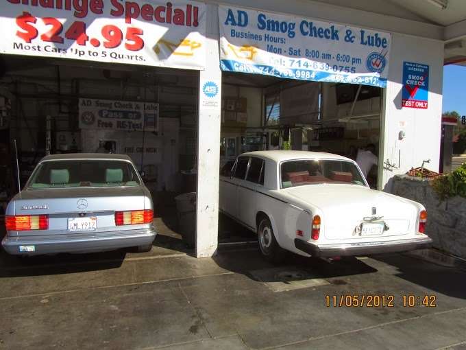 A D Smog & Lube | 5344 E Chapman Ave, Orange, CA 92869, USA | Phone: (714) 639-0755