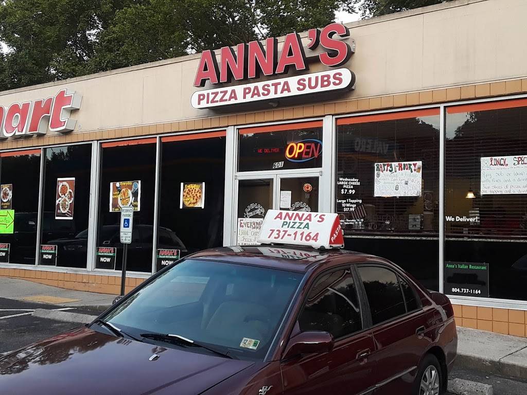 Annas Pizza Pasta & Subs | 601 N Airport Dr, Highland Springs, VA 23075, USA | Phone: (804) 737-1164