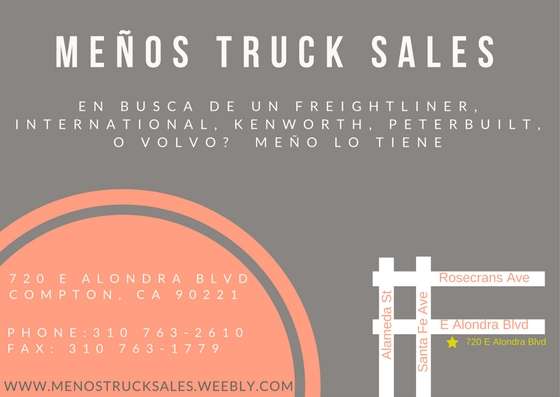 Menos Truck Sales | 720 E Alondra Blvd, Compton, CA 90221, USA | Phone: (310) 763-2610