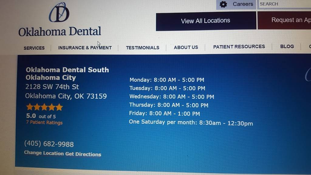 Oklahoma Dental - South | 2128 SW 74th St, Oklahoma City, OK 73159, USA | Phone: (405) 682-9988