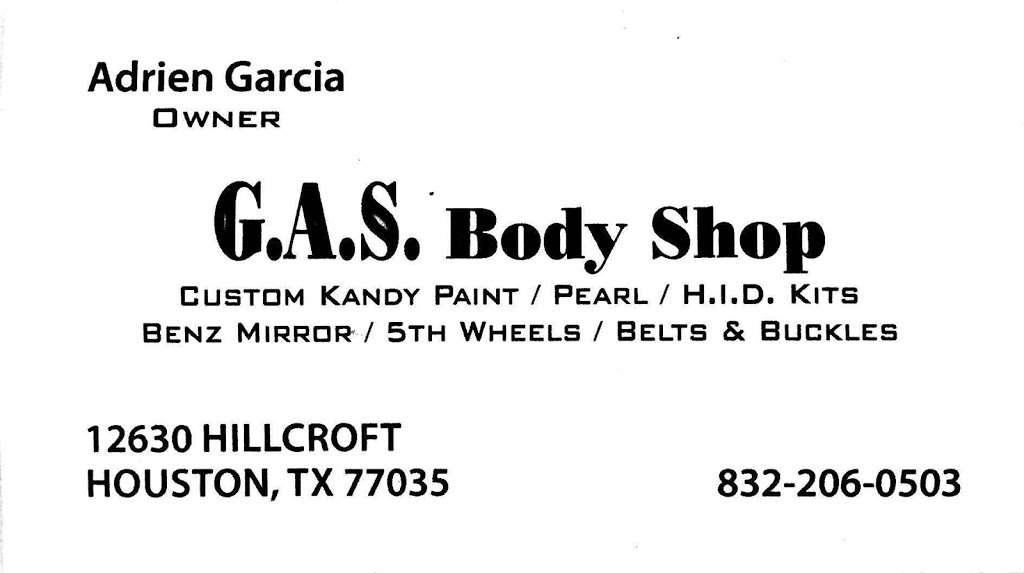 GAS Bodyshop | 12630 Hillcroft St, Houston, TX 77035 | Phone: (832) 206-0503