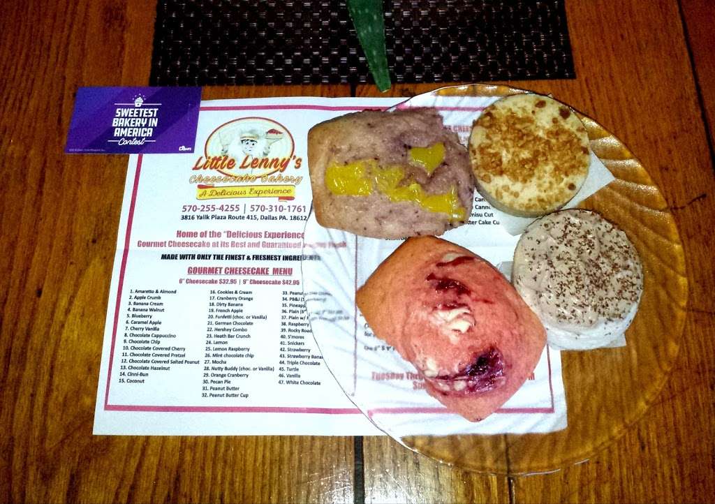 Little Lennys Cheesecake Bakery | 3816 Yalick Plaza route 415, Dallas, PA 18612, USA | Phone: (570) 255-4255
