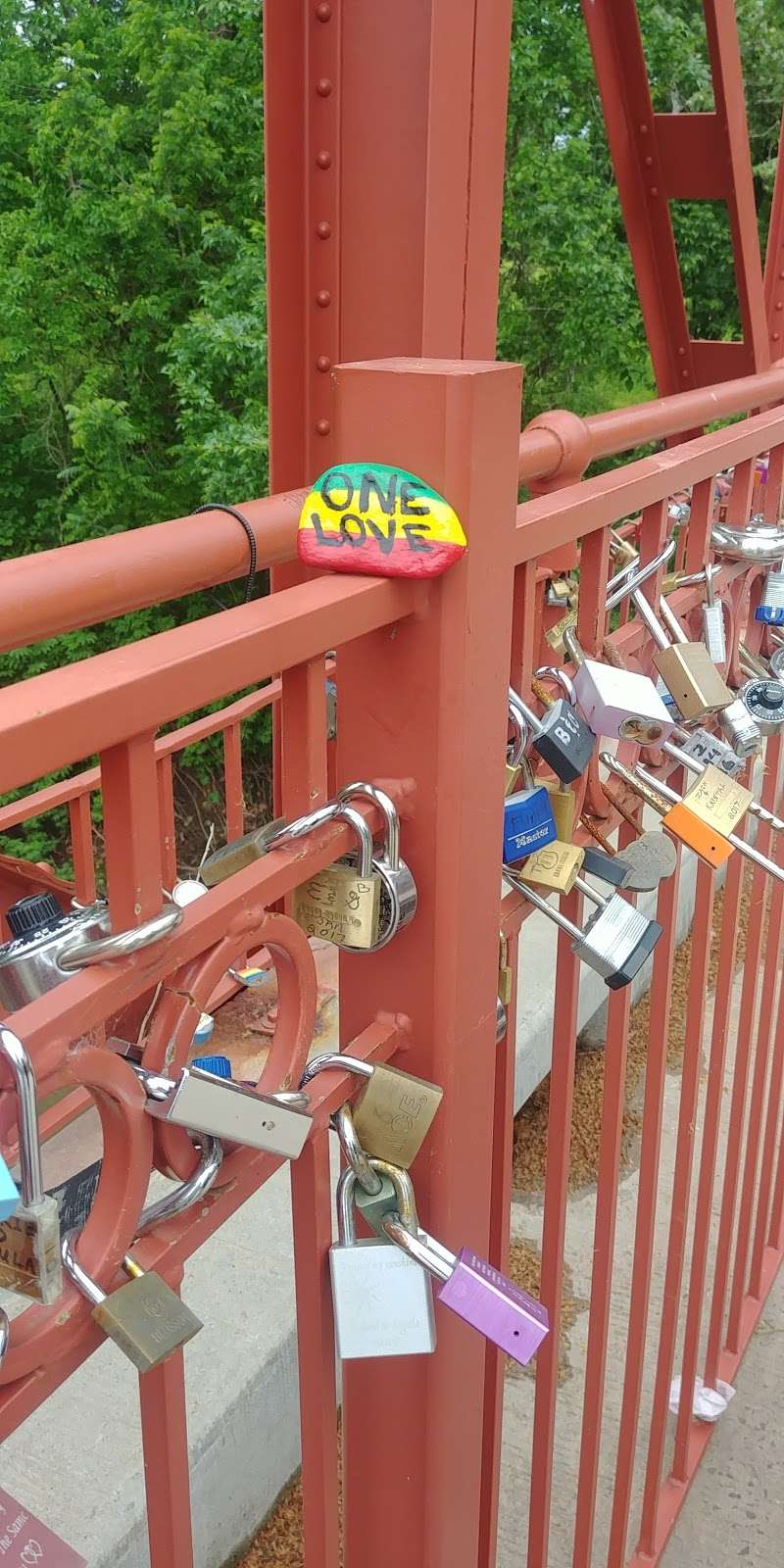 Old Red Bridge - Love Locks | Red Bridge Rd &, Blue River Rd, Kansas City, MO 64131, USA | Phone: (816) 513-7527