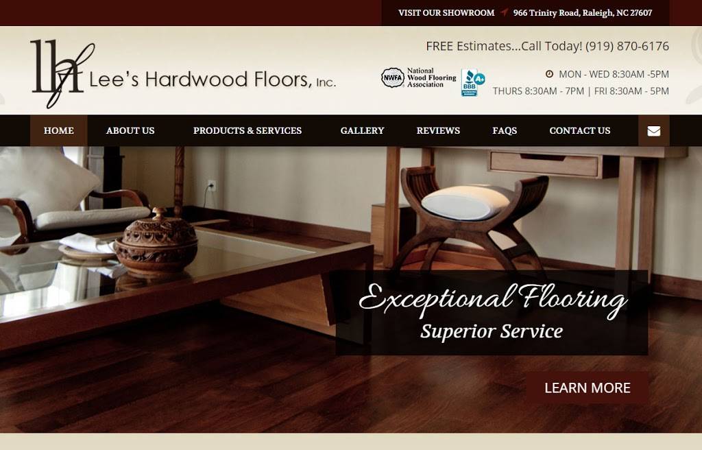 Lees Hardwood Floors Inc (Show Room Open By Appointment Only) | 966 Trinity Rd, Raleigh, NC 27607, USA | Phone: (919) 870-6176