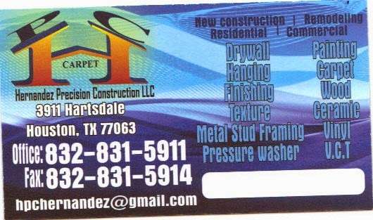 Hernandez Precision Construction LLC. | 5632 Rampart St, Houston, TX 77081, USA | Phone: (832) 714-9999