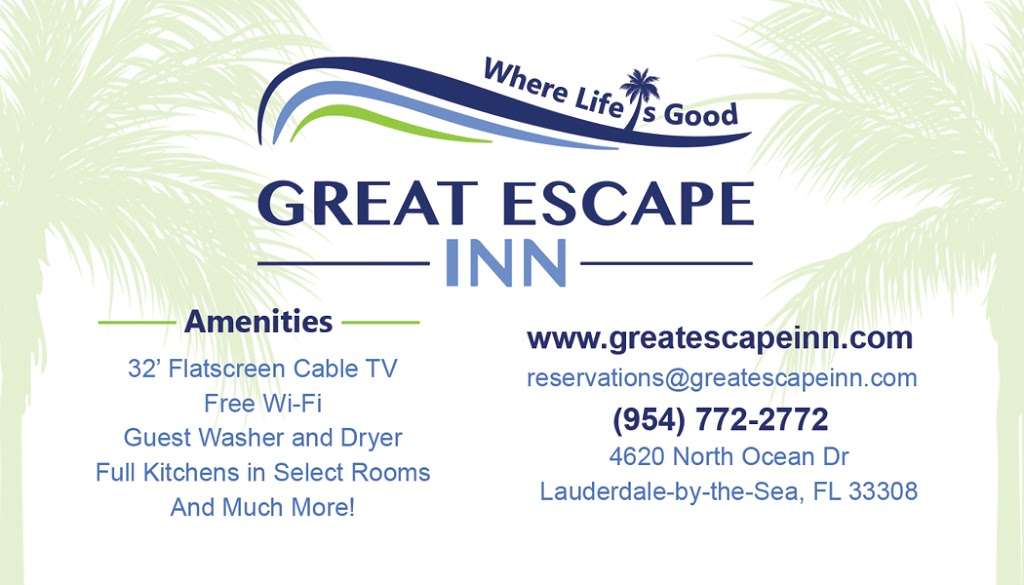 Great Escape Inn | 4620 N Ocean Dr, Lauderdale-By-The-Sea, FL 33308 | Phone: (954) 772-2772