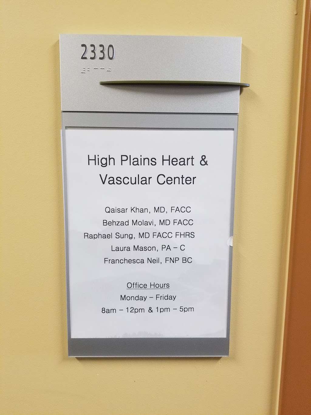 High Plains Heart & Vascular Center | 1610 Prairie Center Pkwy #2330, Brighton, CO 80601, USA | Phone: (303) 659-7000