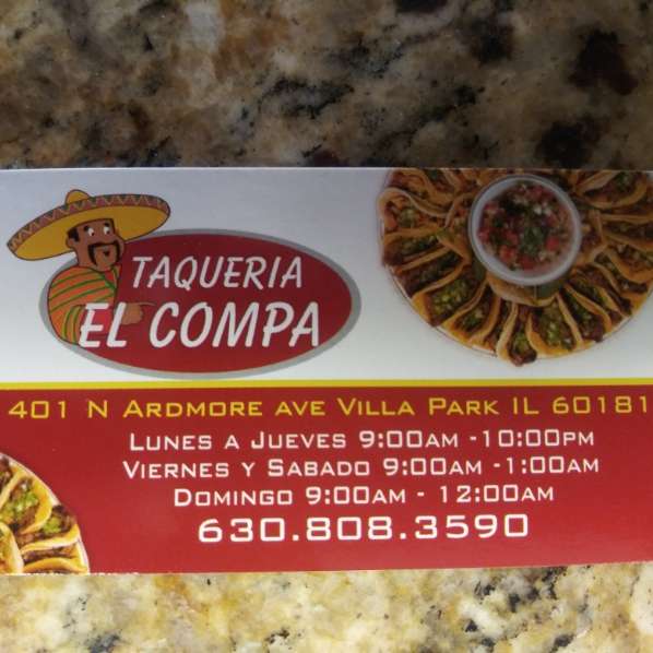Mexican restaurant Taqueria El Compa | 401 N Ardmore Ave, Villa Park, IL 60181, USA | Phone: (630) 808-3590