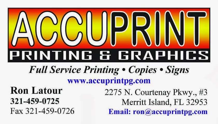 Accuprint Printing & Graphics | 2275 N Courtenay Pkwy #3, Merritt Island, FL 32953, USA | Phone: (321) 459-0725