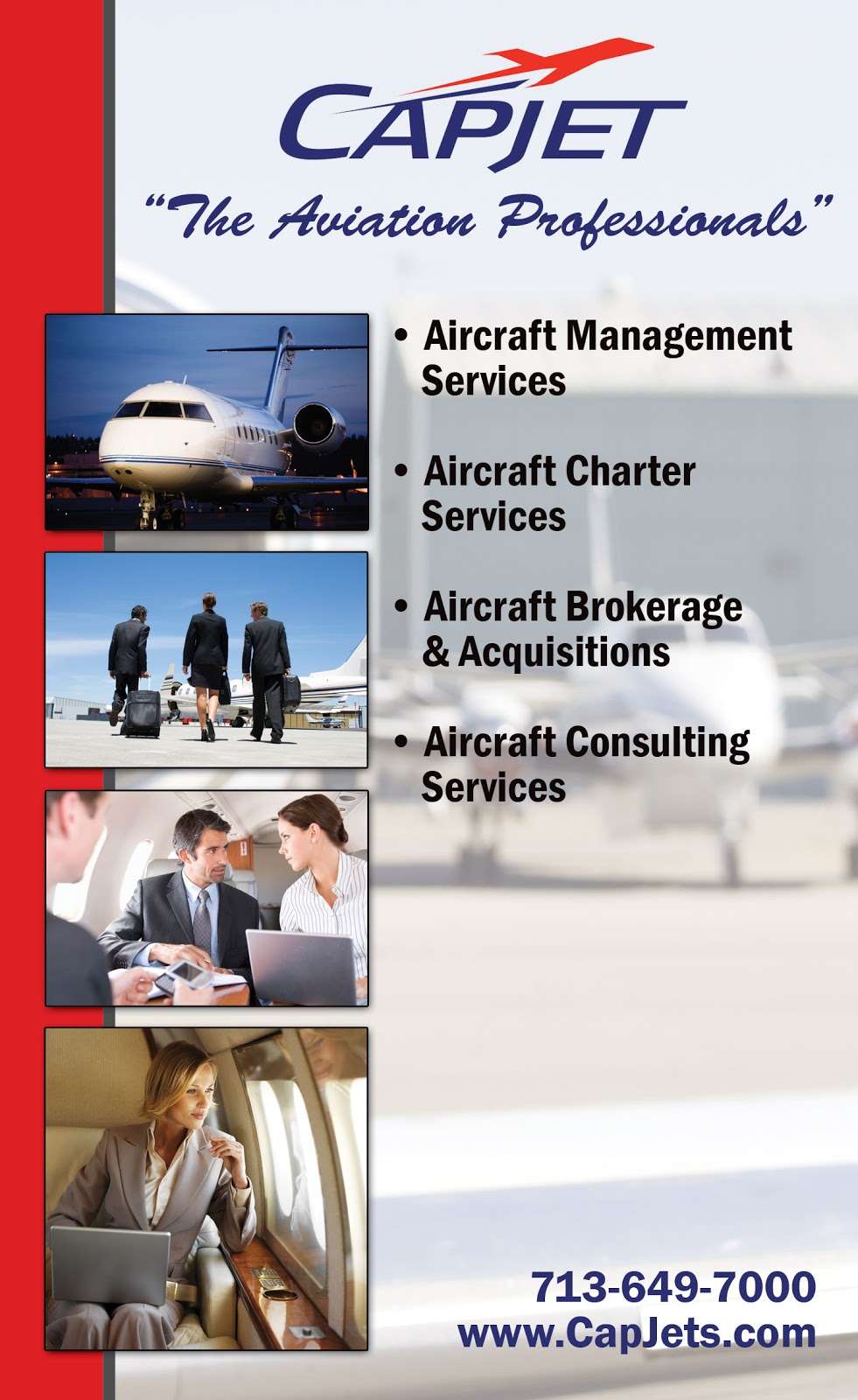 CapJet - Private Jet Charter & Aircraft Management | 11200 Blume Ave, Houston, TX 77034 | Phone: (713) 649-7000