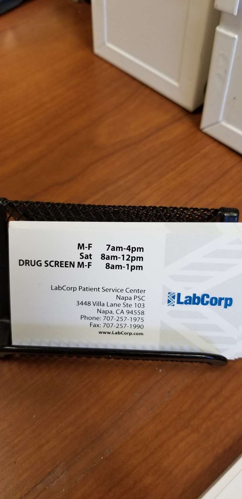 LabCorp | 3448 Villa Ln Ste 103, Napa, CA 94558, USA | Phone: (707) 257-1975