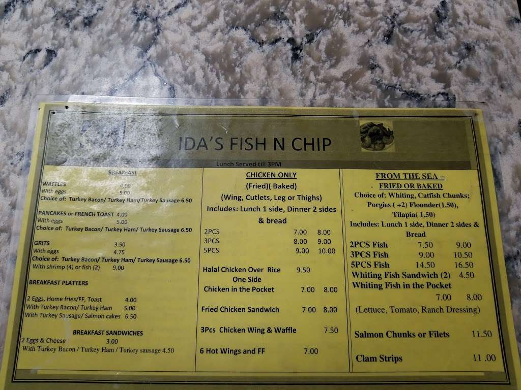 IDAS FISH N CHIPS | 706 Jerusalem Ave, Uniondale, NY 11553, USA | Phone: (516) 243-9623