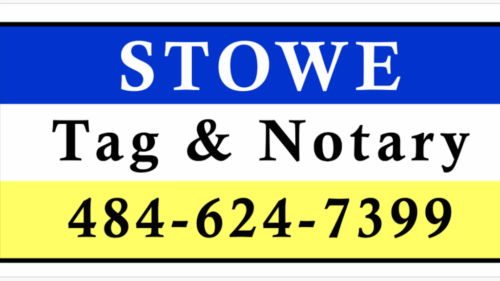 Stowe Tag & Notary 2 | 1350 N Charlotte St, Pottstown, PA 19464, USA | Phone: (484) 624-4399