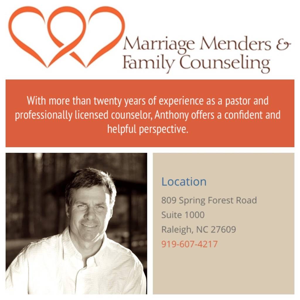 Anthony Thomas - Marriage Menders & Family Counseling | 809 Spring Forest Rd #1000, Raleigh, NC 27609, USA | Phone: (919) 607-4217