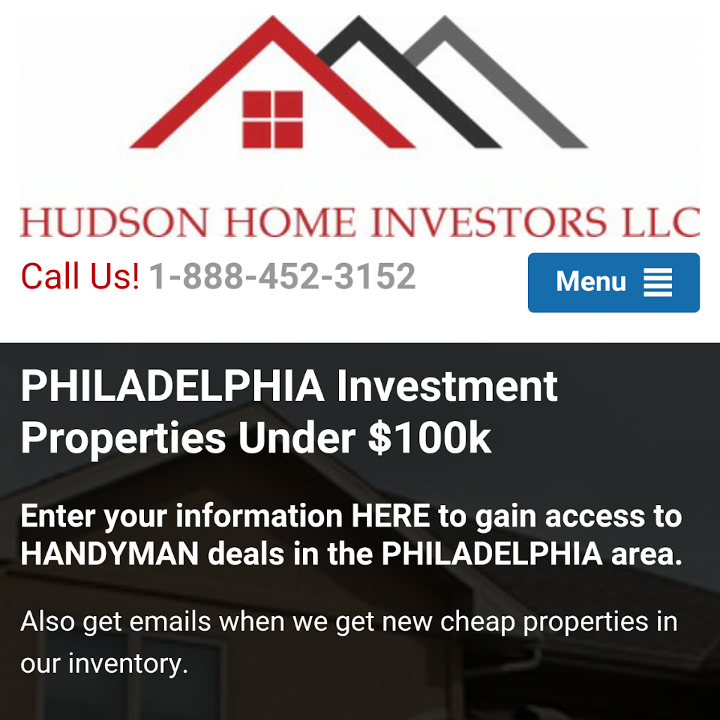 Hudson Home Investors LLC | 7600 Woodbine Ave, Philadelphia, PA 19151, USA | Phone: (888) 452-3152