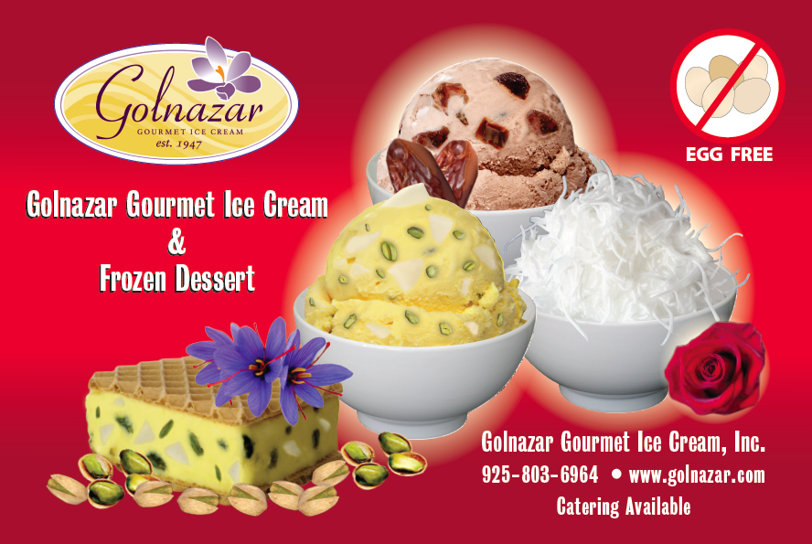 Golnazar Gourmet Ice Cream Inc | 12893 Alcosta Blvd # E, San Ramon, CA 94583, USA | Phone: (925) 803-6964