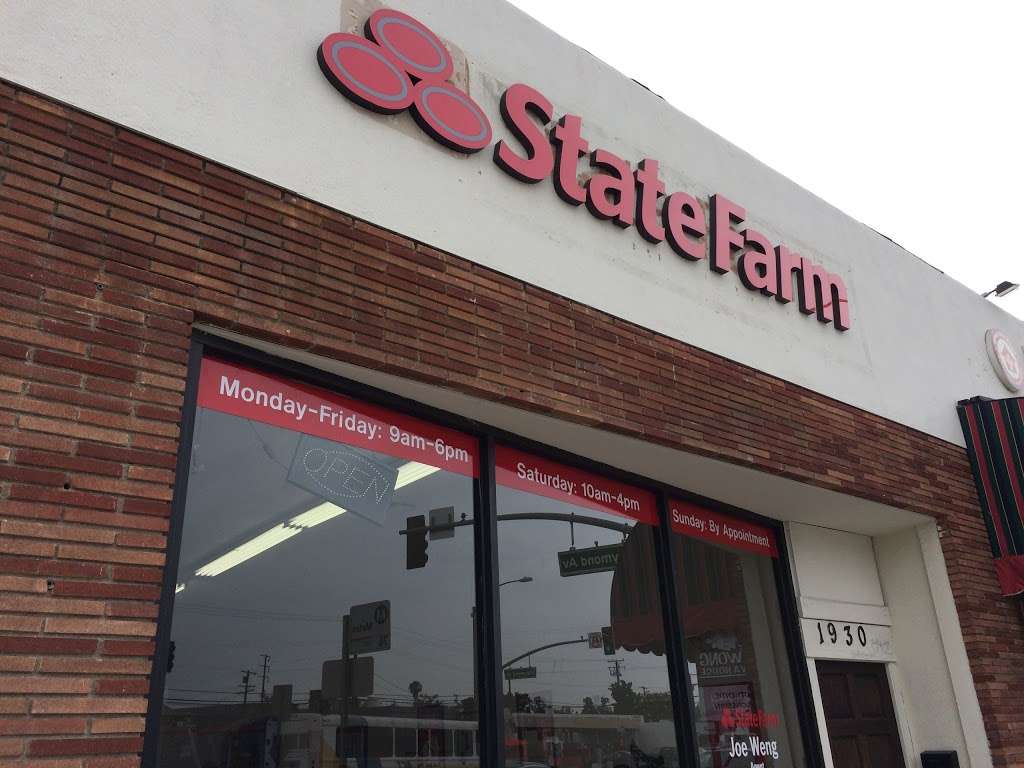 Joe Weng - State Farm Insurance Agent | 1930 W Valley Blvd, Alhambra, CA 91803, USA | Phone: (626) 299-2222