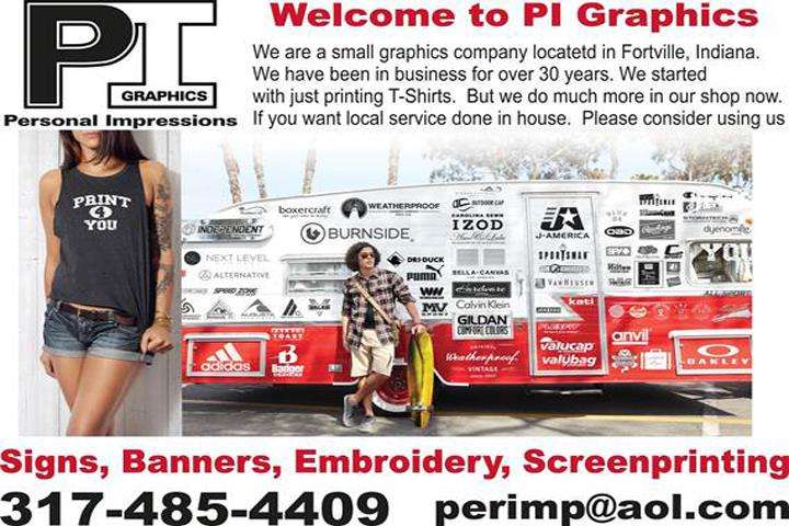 PI Graphics (Personal Impressions) | 325 W Broadway St, Fortville, IN 46040, USA | Phone: (317) 485-4409