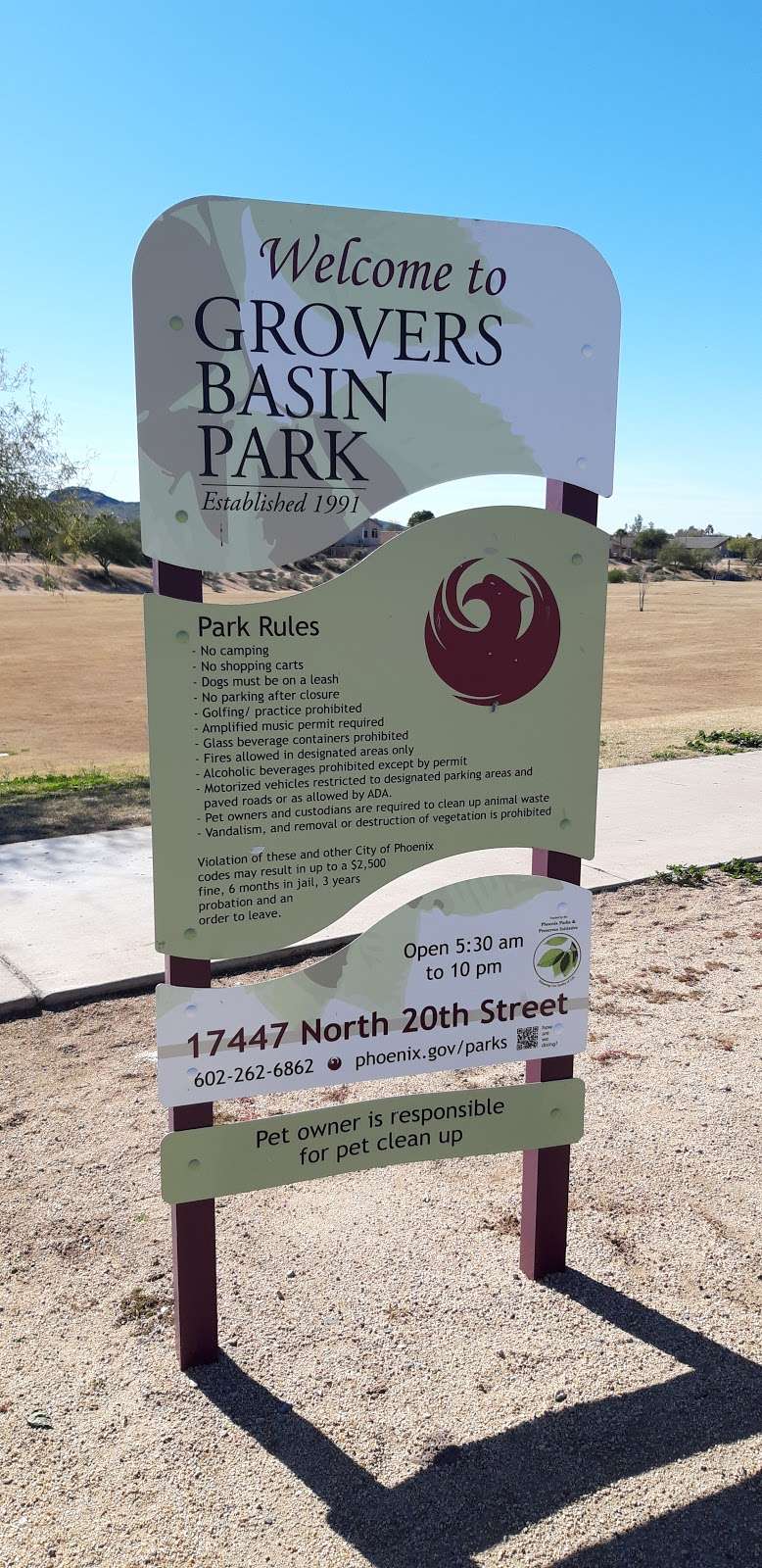 Grovers Basin Park B | 17447 N 20th St, Phoenix, AZ 85022, USA | Phone: (602) 262-6696