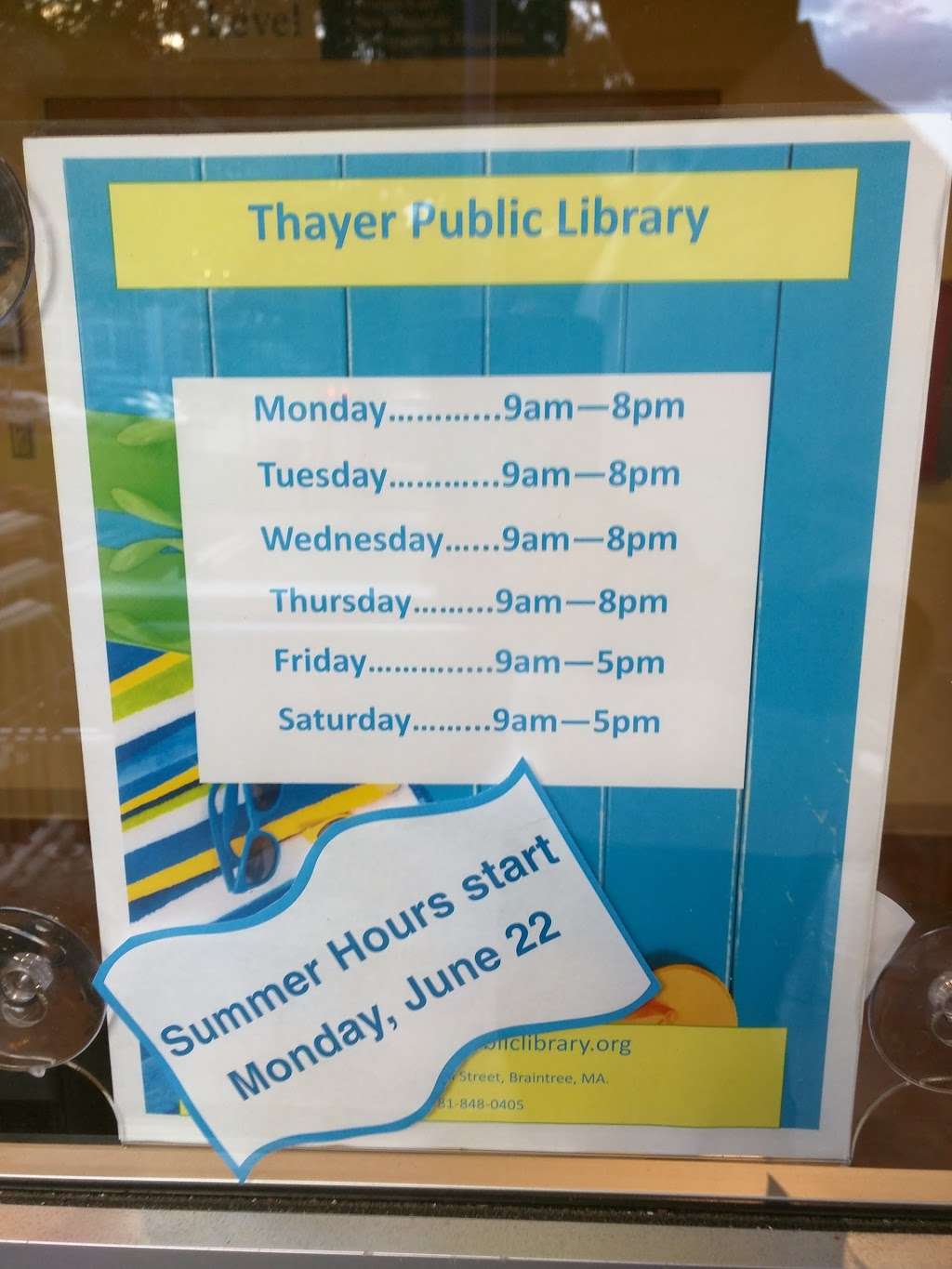 Thayer Public Library | 798 Washington St, Braintree, MA 02184, USA | Phone: (781) 848-0405
