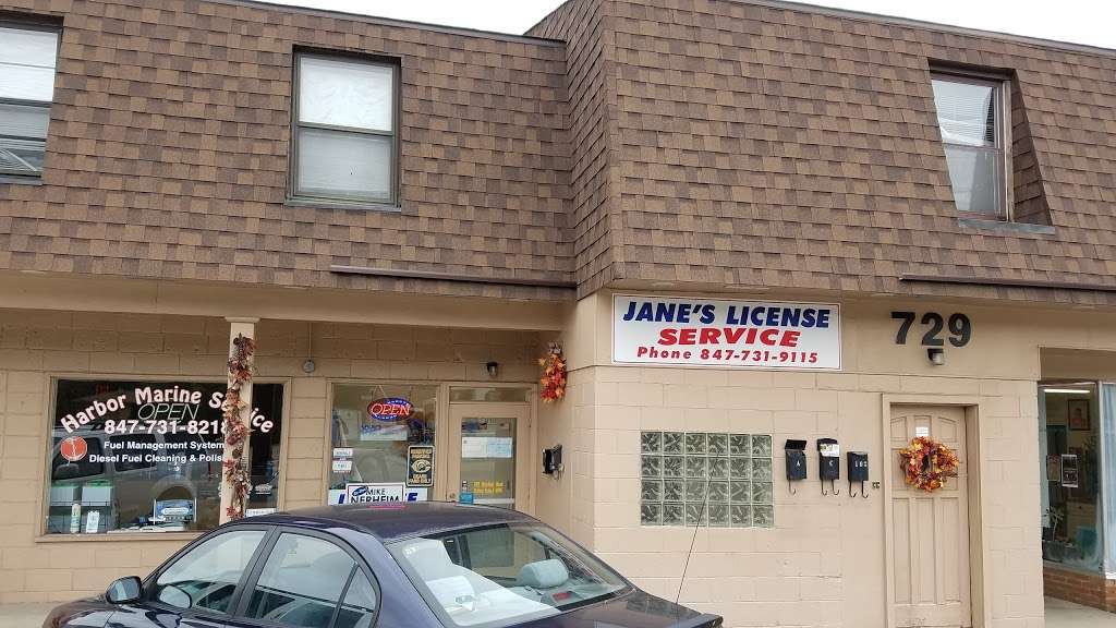 Janes License Services | 729 Sheridan Rd # 102, Winthrop Harbor, IL 60096, USA | Phone: (847) 731-9115