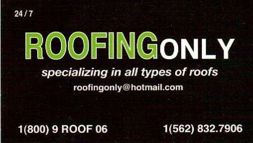 Roofing Only Company | 9025 Slauson Ave, Pico Rivera, CA 90660 | Phone: (562) 832-7906