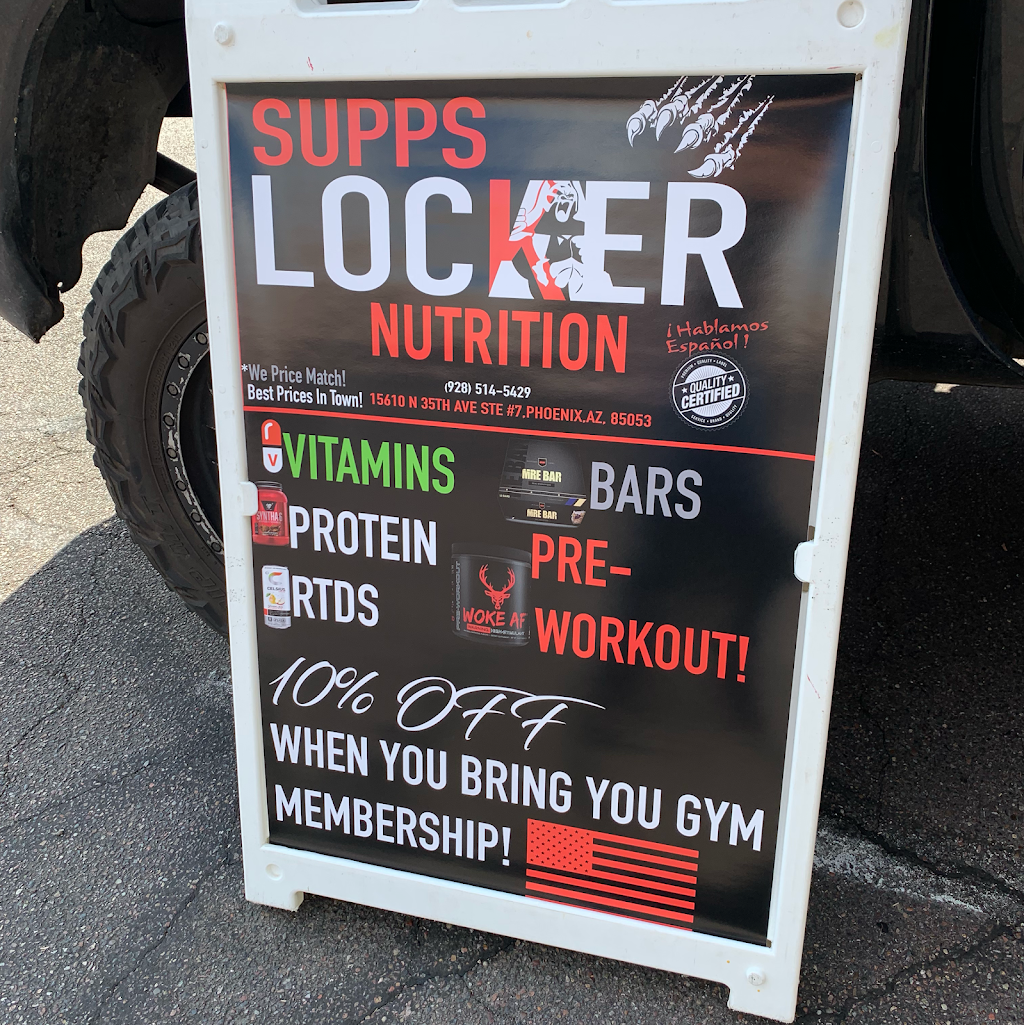 SUPPS LOCKER NUTRITION | 15610 N 35th Ave ste 7, Phoenix, AZ 85053, USA | Phone: (928) 514-5429