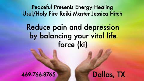 Peaceful Presents Reiki Master-Teacher Jessica Hitch | Dallas Meditation Center, 810 W Arapaho Rd #98, Richardson, TX 75080, USA | Phone: (972) 432-7871