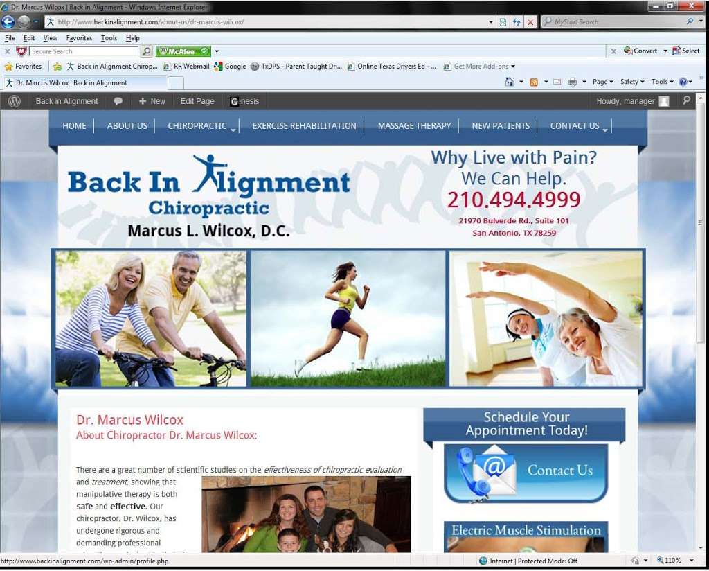 Back In Alignment Chiropractic | 21970 Bulverde Rd #101, San Antonio, TX 78259, USA | Phone: (210) 494-4999